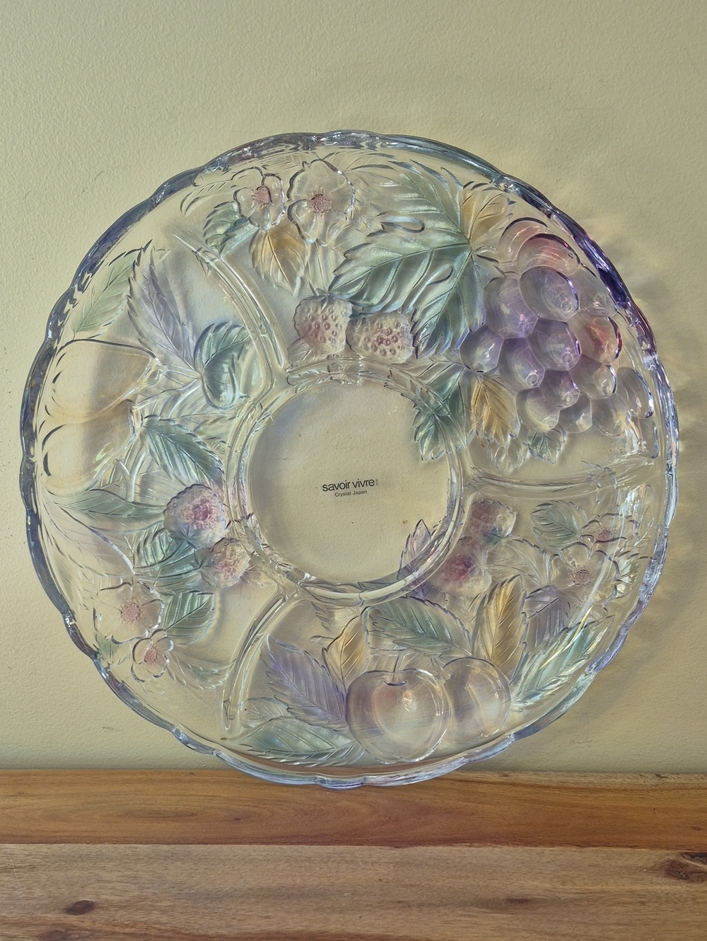 Mikasa Savoir Vivre Wild Orchard Large Divided Heavy Glass Serving Platter